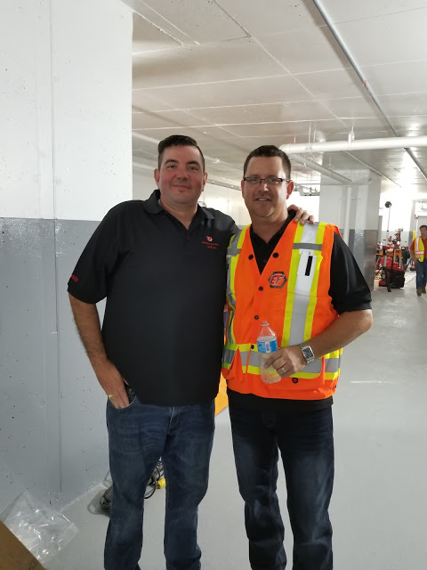 Edmonton Fasteners General Manager Don Marshall and sales manager Scott Tucker at Edmonton Fasteners and PCL Event at Ice District