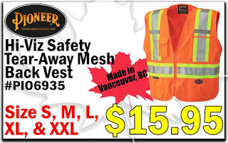 Pioneer 6935 Hi-Viz Safety Tear-Away Mesh Back Vest at Edmonton Fasteners