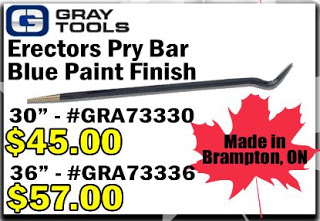 Gray Tools Erectors Pry Bars at Edmonton Fasteners
