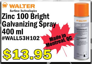 Walter Zinc 100 Bright Galvanizing Spray at Edmonton Fasteners