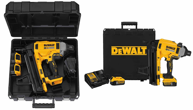 Dewalt DCN890 20V Cordless Concrete Nailer Kit with batteries and charger at Edmonton Fasteners